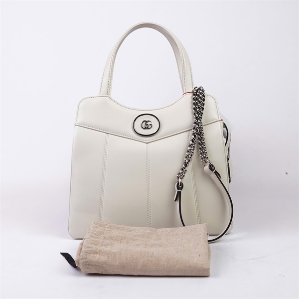 Túi GG Handle trắng (E040225075) sz28 KG+