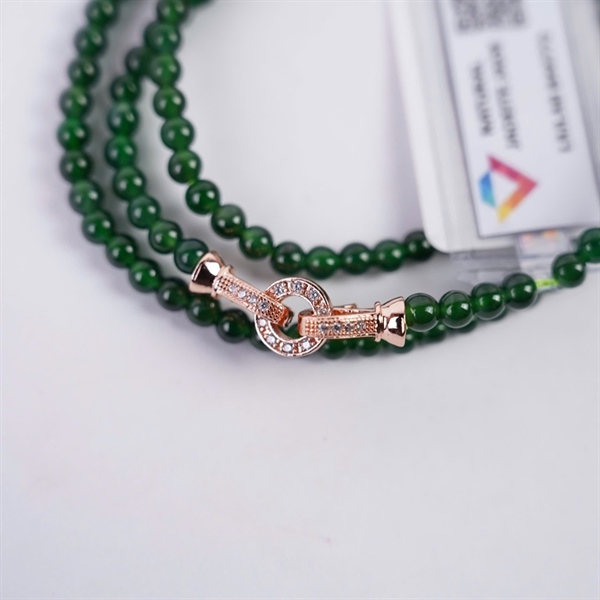 Chuỗi lục đế vương Gua 3.87-3.73mm 142 hạt (844772) KG+