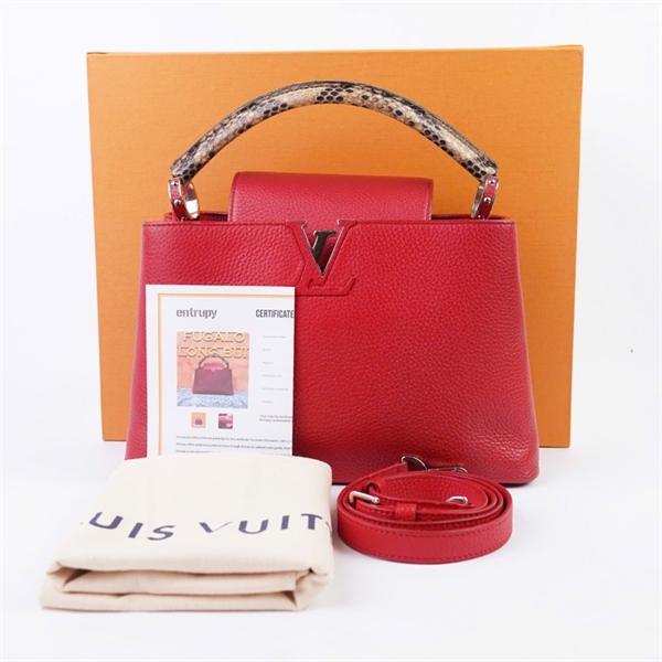 Túi LV Capu đỏ (MI0136) kèm 2 lót form sz31 KG+