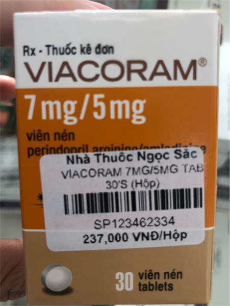 VIACORAM 7MG/5MG TAB 30'S