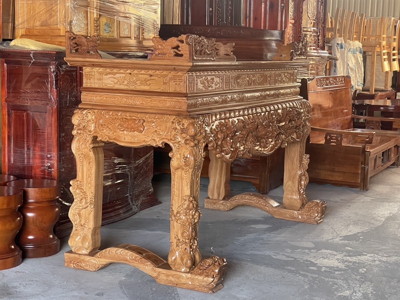 SẬP THỜ GỖ GÕ ĐỎ TỨ LINH CHÂN 16