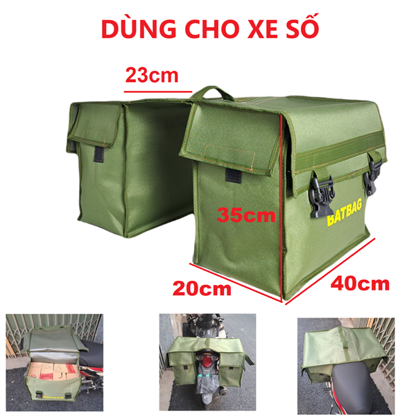 TÚI TREO HÔNG XE MÁY HONDA, TÚI BAO THƯ BÁO, TÚI ĐỒ PHƯỢT THỦ TTB 40X35X20CM
