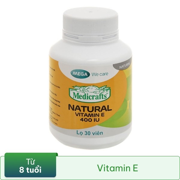 Natural vitamin E - 400 (Lọ 30viên) -Thailand -NPP Mega