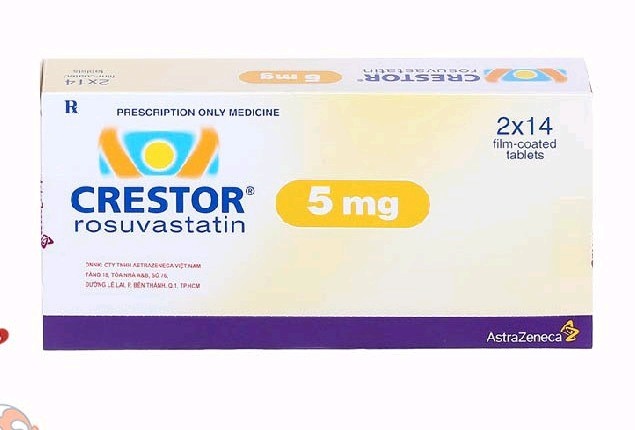 Thuốc Crestor 5mg Mỹ thuốc hạ mỡ máu (Hộp 2 vỉ x 14 viên)