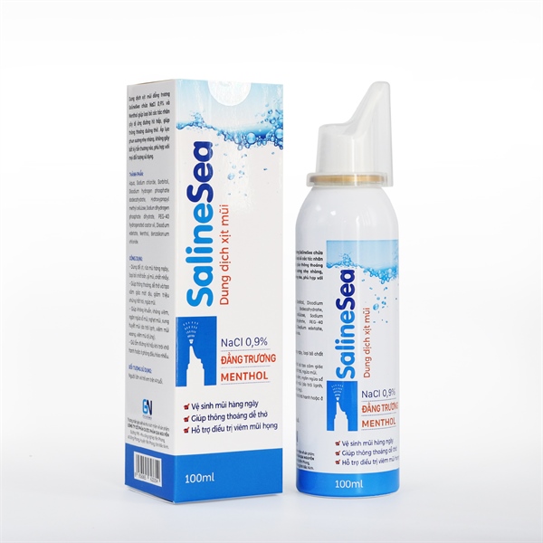 Dung dịch xịt mũi đẳng trương SalineSea (Chai 100ml) - Meracine (Việt Đức)
