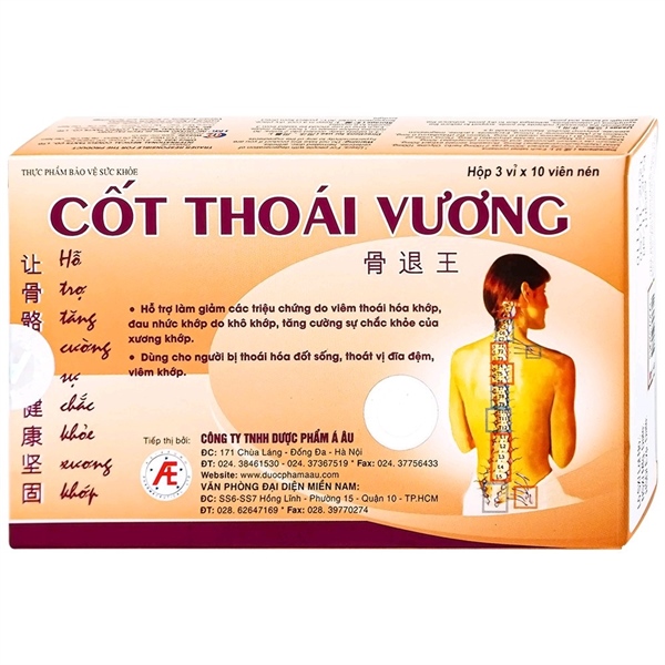Cốt thoái vương hỗ trợ xương khớp (H*3vỉ*10viên)