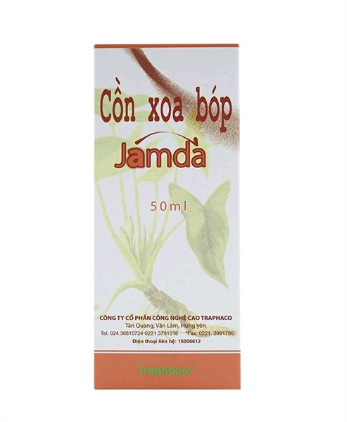 Cồn xoa bóp Jamda 50ml Traphaco