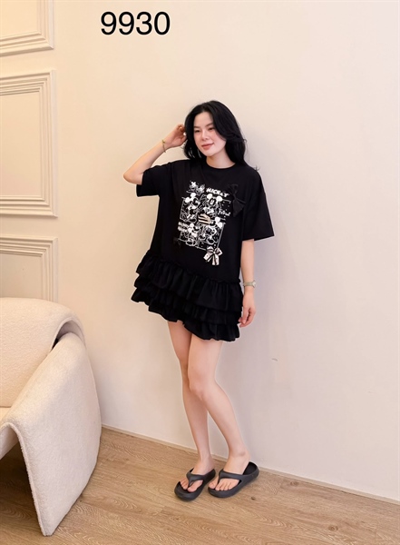 Váy mickey bèo tầng ngắn 9930