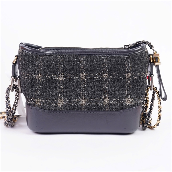 Túi Chanel Gab đen ô vuông (28739464) sz20 (A-T) KG+