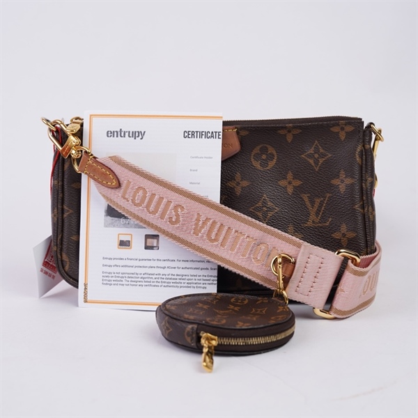 Túi LV Pochette Multi hoa nâu 2 món (TA3210) sz23 +