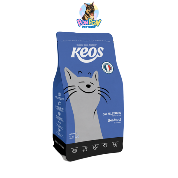 Hạt KEOS cho Mèo Mọi Lứa Tuổi gói 1.5kg
