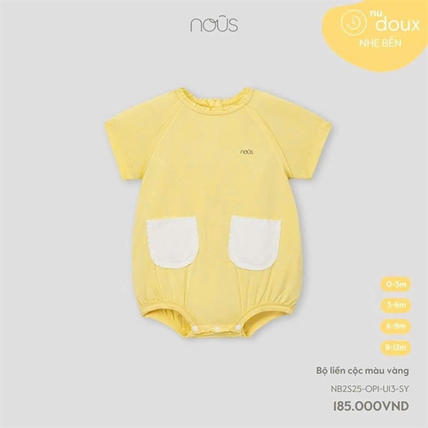 Nous Bộ liền cộc tay màu vàng