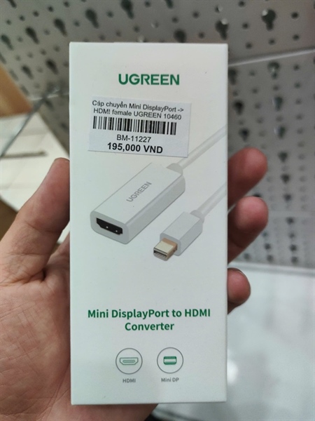 Cáp chuyển Mini DisplayPort -> HDMI female UGREEN 10460 18cm