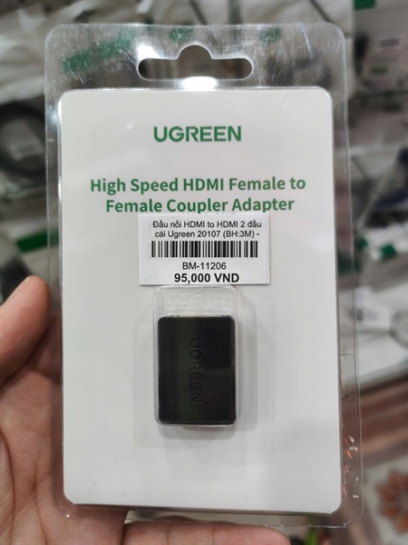 Đầu nối HDMI to HDMI 2 đầu cái Ugreen 20107