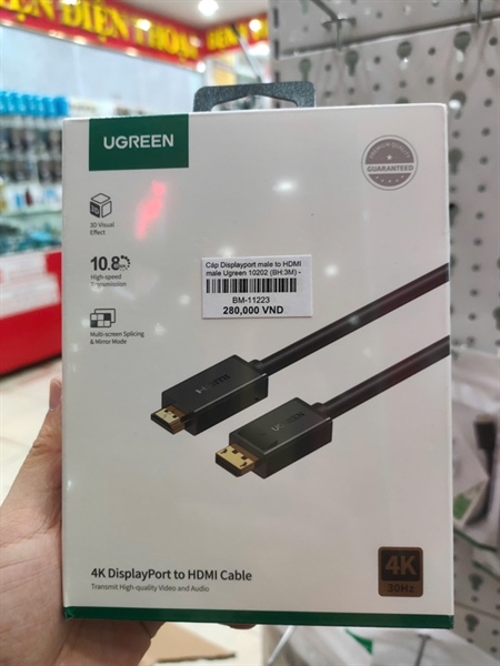 Cáp Displayport male to HDMI male Ugreen 10202
