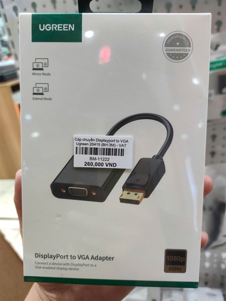 Cáp chuyển Displayport to VGA Ugreen 20415