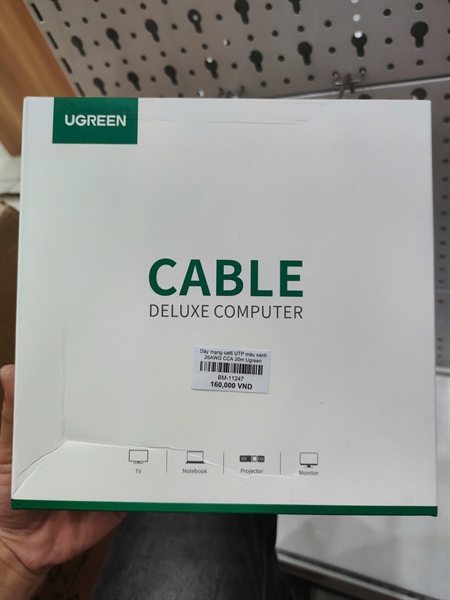 Dây mạng cat6 UTP màu xanh 26AWG CCA 20m Ugreen 11206