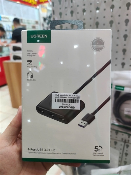 HUB usb chuẩn 3.0 ra 4 cổng usb 3.0 Ugreen 20290