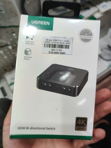 Bộ gộp HDMI 2 in 1, chuẩn HDMI 1.4 hỗ trợ 4kx2k, 30HZ Ugreen 50966