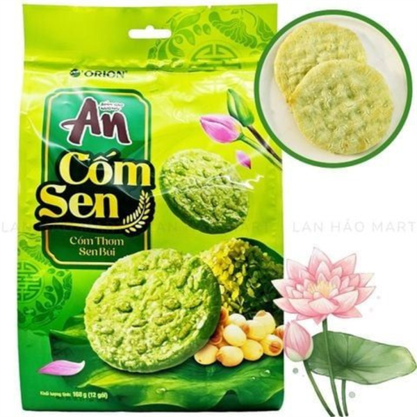 Bánh gạo nướng An Cốm Sen 12P 168gr