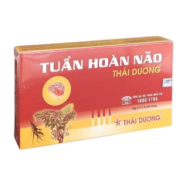 Thuốc Tuần Hoàn Não Thái Dương hỗ trợ điều trị thiểu năng tuần hoàn não (2 vỉ x 6 viên)