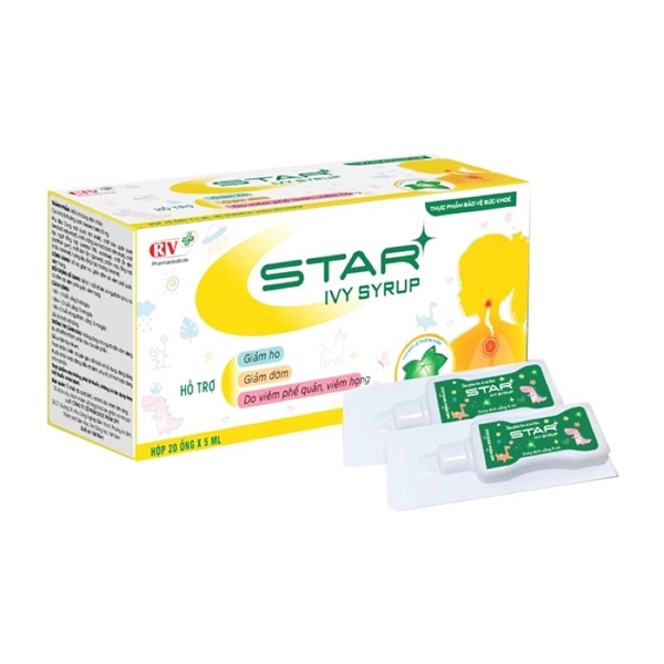 Siro Star Ivy Syrup - OPV - (Hỗ trợ giảm ho, giảm đờm) (Hộp 20 ống x 5ml)