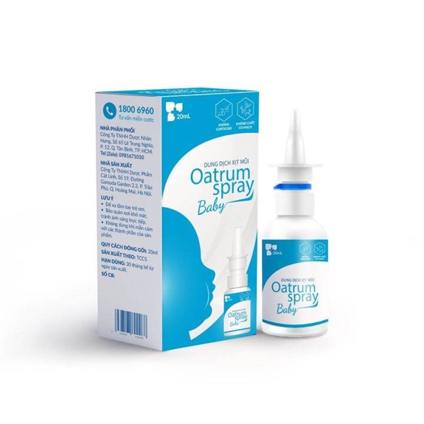 Dung dịch xịt mũi Oatrum Spray Baby 20ml - Nhân Hưng