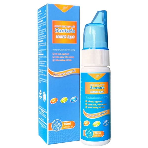 Dung dịch xịt mũi người lớn Santafa Nano bạc 70ml - Santafa