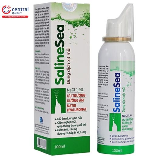 Dung dịch xịt mũi ưu trương SalineSea (Chai 100ml) - Meracine (Việt Đức)