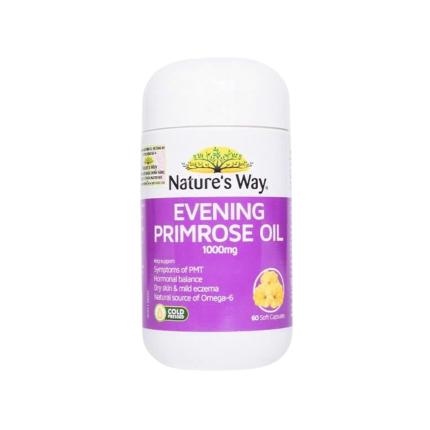 Nature's Way Evening Primrose oil 1000mg (Hỗ trợ da và nội tiết) (Lọ 60 viên) - Australia