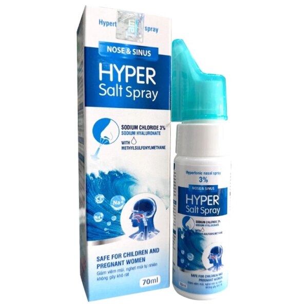 Dung dịch xịt mũi ưu trương 3% Hyper Salt Spray 70ml - Hải Dương (QT Tâm Việt)