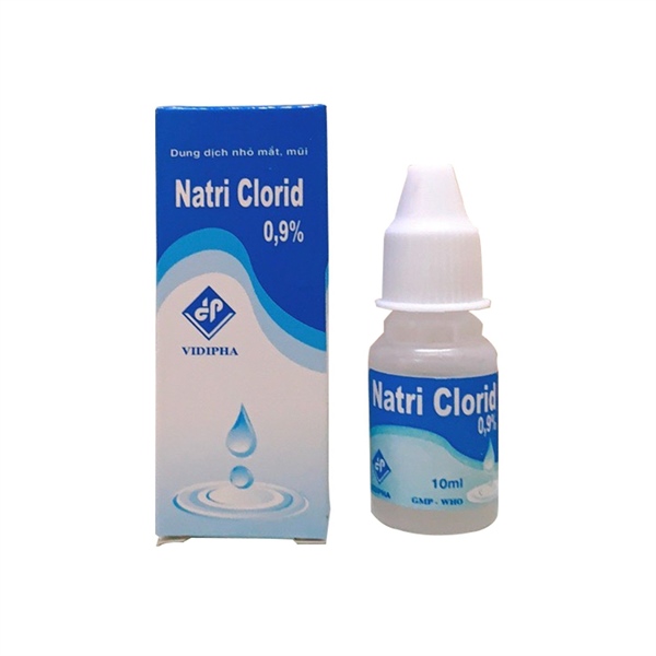 Dung dịch nhỏ mắt mũi Natriclorid 0,9% 10ml (K*80cọc*10lọ) - Vidipha