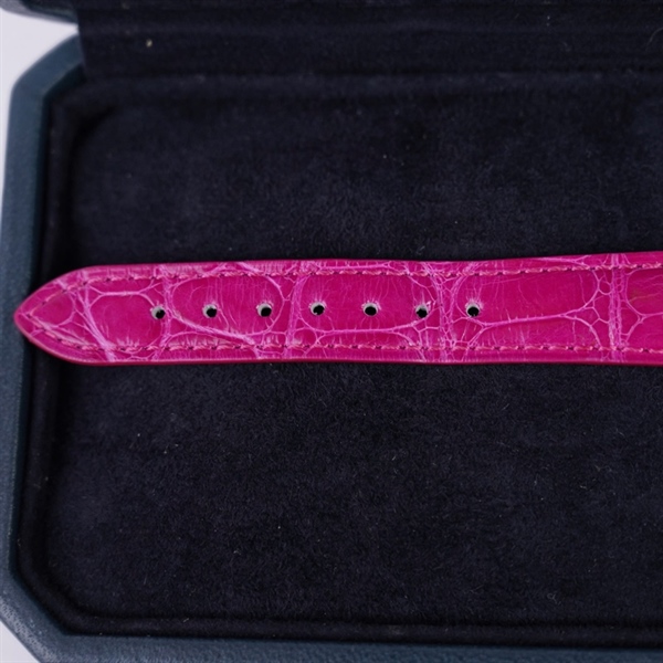 Đồng hồ Chopard dây hồng đậm kim zin (1577252) sz35 (HC) KG+