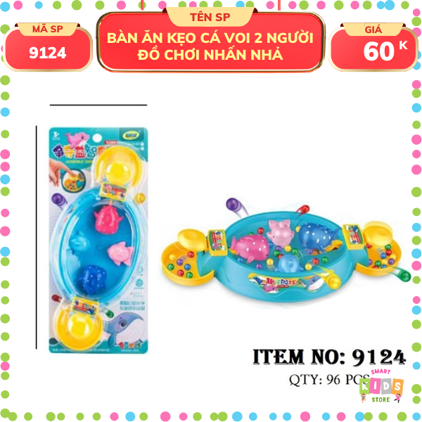 Vỉ Trò Chơi Cá Voi 2C Ăn Kẹo Đầy Màu Sắc, Vui Nhộn, Kích Thích Tư Duy Cho Bé