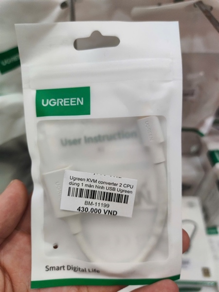 Ugreen KVM converter 2 CPU dùng 1 màn hình USB Ugreen 30357