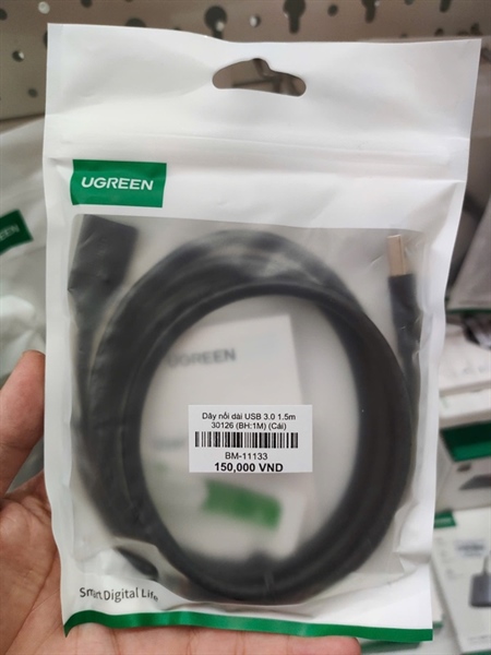 Dây nối dài USB 3.0 1.5m UGREEN 30126