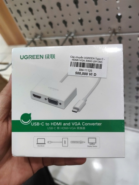 Cáp chuyển Type C - HDMI+VGA UGREEN 30843