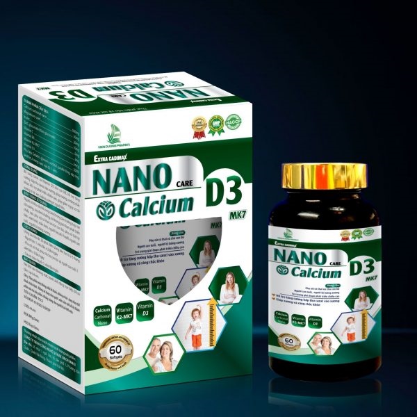 Nano care Calcium D3 MK7 (Lọ*60viên ) - PP Viễn Dương