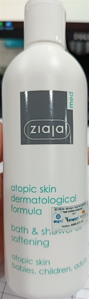 Dầu tắm mềm mịn da 270 ml (Ziaja Med Atopic skin Dermatological Formula bath & Shower oil) - Ba Lan