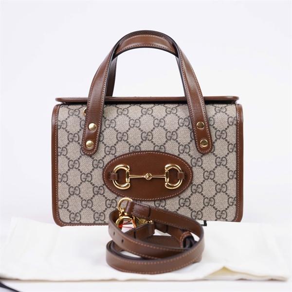 Túi GG Handle xám (G035790219) sz23 (HT) +