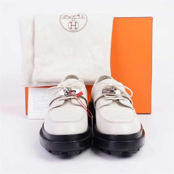 Giày Hermes trắng cao 6p sz38 KG+