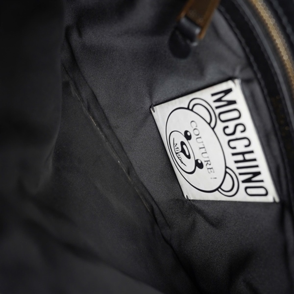 Túi Moschino Clutch đen hình gấu sz31 +