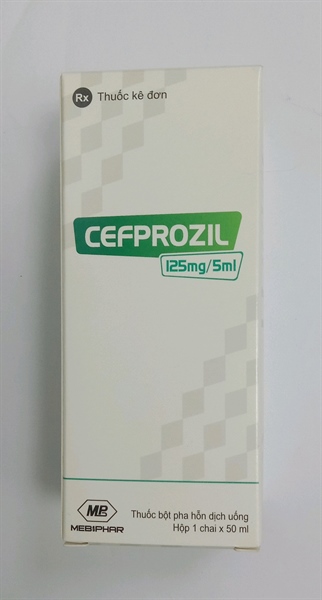 Thuốc Cefprozil 125mg/5ml Sinh Học Y Tế kháng sinh điều trị nhiễm khuẩn (Hộp 1 chai x 50ml)