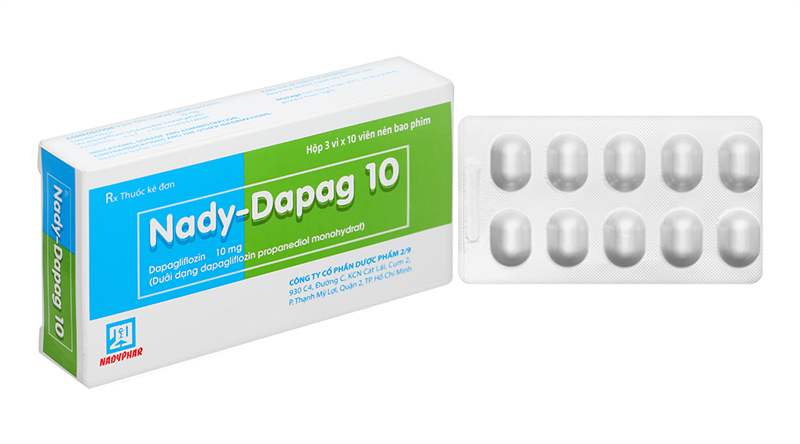 Nady-Dapag 10 (Trị đái tháo đường ) (Hộp 3 vỉ x 10 viên) - Nadyphar (Việt Nam)