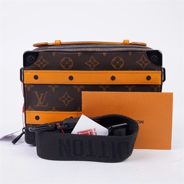 Túi LV Soft Trunk hoa nâu sọc cam sz21 (TH) KG+