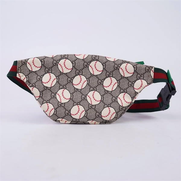 Túi GG Bumbag xám in hình quả banh (502095-213317) sz14 (miệng túi 26cm) (TH) KG+