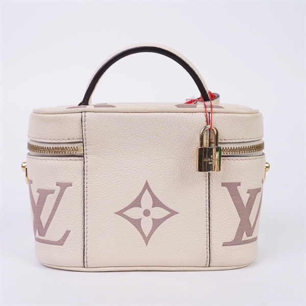 Túi LV Vanity trắng hoa xám có lót form kèm ổ+ 2 chìa (FP0271) sz19 (TH) KG+
