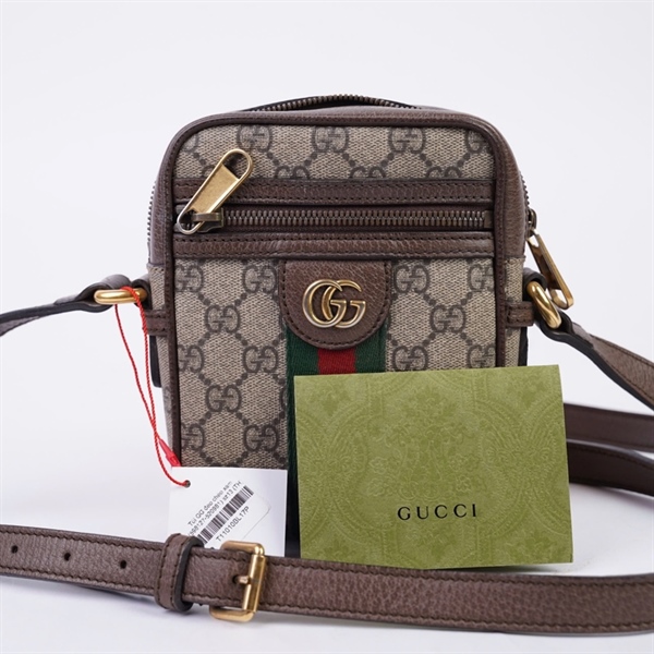 Túi GG đeo chéo xám (598127-520981) sz13 (TH) KG+