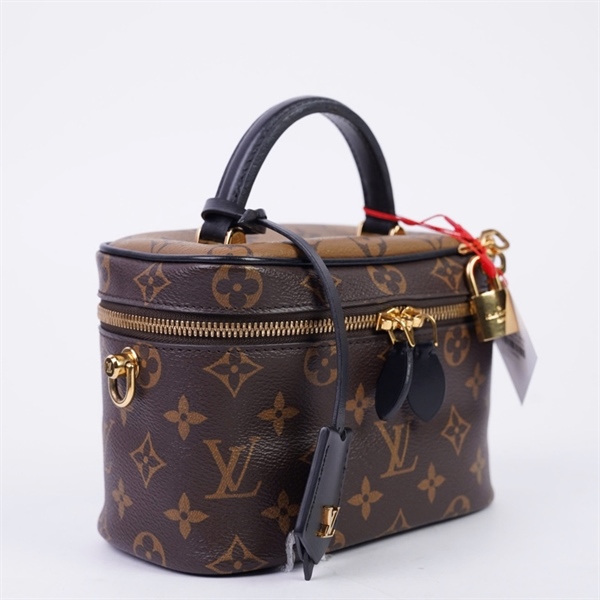 Túi LV Vanity hoa nâu kèm ổ+ 2 chìa (PL0250) sz19 (TH) KG+