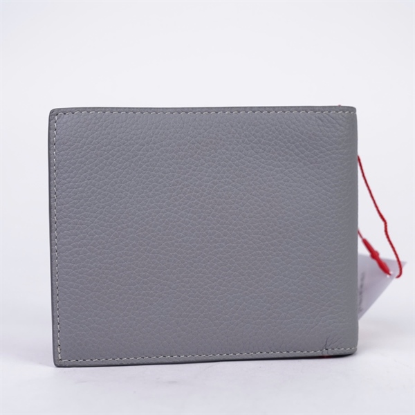 Ví Dior xám gập 2 thêu chữ (TH) KG+